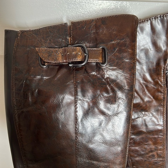 Born Crown Sosie Tall Boots Brown Leather Size 8 - Picture 2 of 10